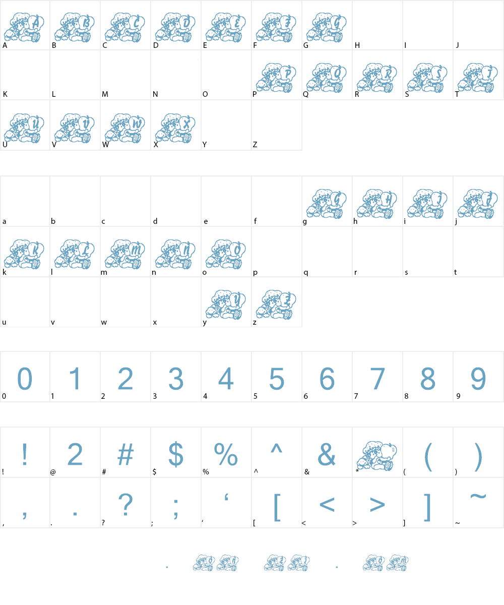 LMS A Berry Nice Baby Font Character